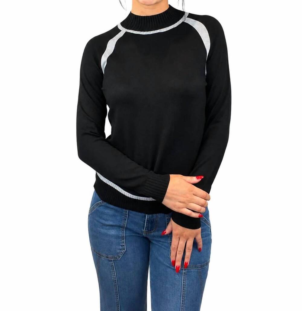 NEW MB BY TRIBAL long sleeve sweater in black